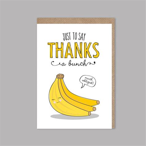 Funny And Punny Cards Thanks A Bunch Thank You Card Thank You Cards