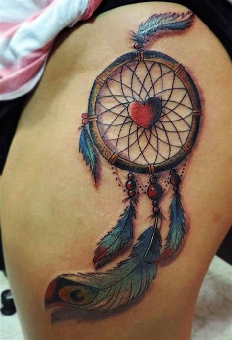 25 Colorful Dream Catcher Tattoo That Will Be Uniquely Your Own