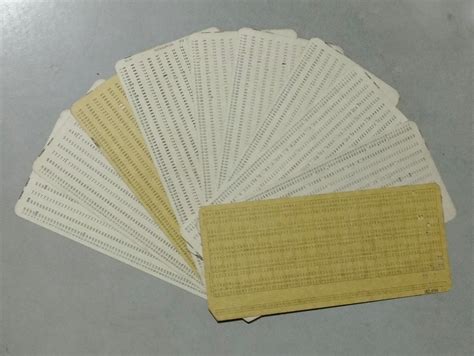 10x Vintage Mainframe Computer Perforated Punch Cards Ibm 80 Column