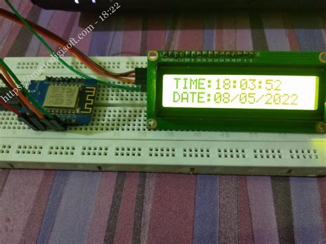 Internet Clock Using 16x2 Lcd And Esp8266 Wifi Module