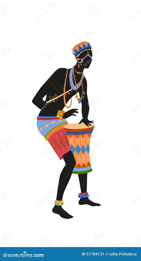 Ethnic Dance African Man Stock Illustration Illustration Of