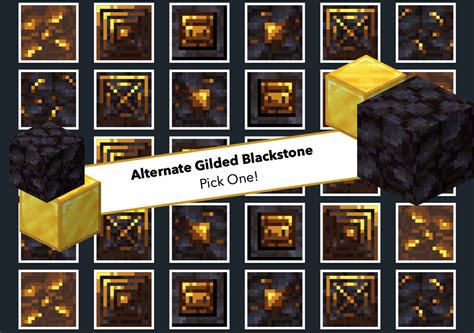 Alternate Gilded Blackstone Randomised Version Minecraft Texture Pack
