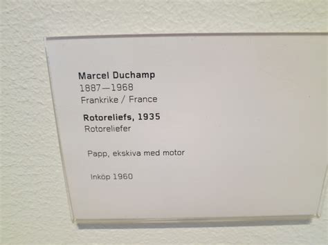 A Place Called Space Marcel Duchamp At The Museum Of Modern Art Stockholm
