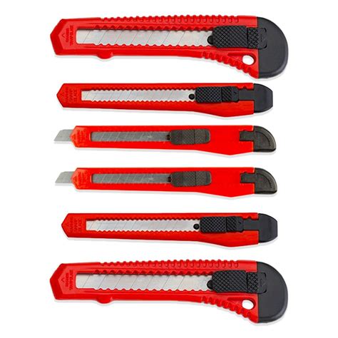 Heavy Duty Box Cutterutility Knife Pack Set Of 6 Retractable Box