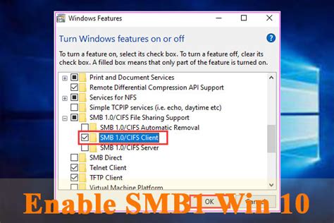 How To Enable Smb1 On Windows 10 Complete Guides Minitool