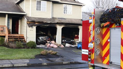 Fire Damages Attached Garage Vehicles At Salmon Creek Home The Columbian