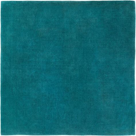 Surya Mystique 10 X 10 Wool Teal Square Indoor Solid Area Rug At