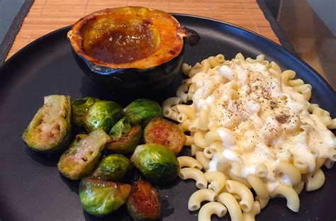 We even endorse brussels sprouts as a pizza topping. Mom's Acorn Squash, 5 Cheese Mac & Caramelized Brussels ...