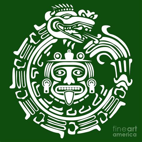 quetzalcoatl maya aztec ancient symbol digital art by beltschazar pixels merch