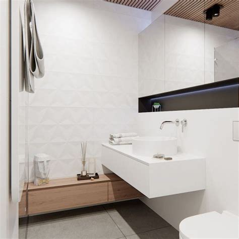 See more ideas about tile bathroom, textured tiles bathroom, tiles. Textured white bathroom wall using Walker Zanger 4D ...