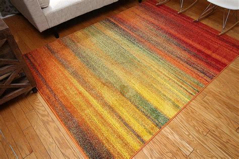 Sonette Striped Red/Yellow Area Rug | Yellow area rugs, Brown area rugs, Area rugs