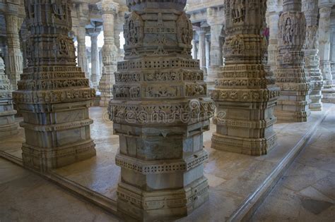 Jain Temple In Ranakpur India Rajasthan Chaumukha Mandir Stock Photo