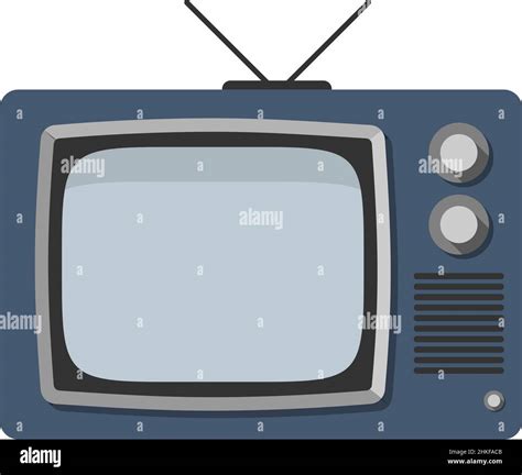 Vintage Old Tube Television Crt Tv Set Isolated On White Background