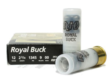 Rio Royal Buck 00 Buckshot 12 Gauge 2 34 Shotshells 5 Rounds