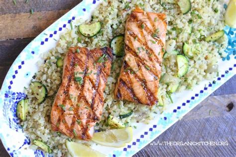 Grilled Salmon With Cauliflower Rice And How To Get Those Grill Marks