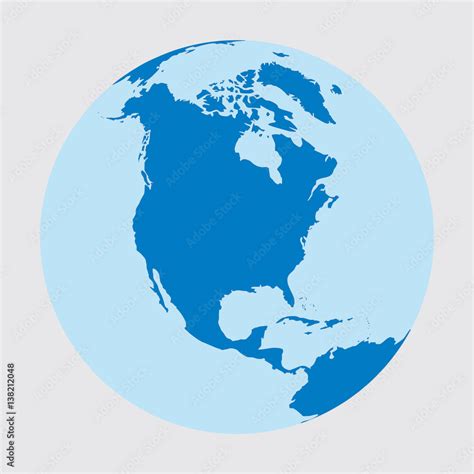 North America World Earth Globe Planet Map Continent Geography