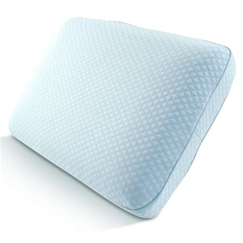 The cooling gel inside the pillow absorbs body heat via conduction and dissipates it, leaving you with a cool feeling. Tempure Rest™ Cool Comfort Ventilated Memory Foam Gel Pillow - Pure Rest by Rio Home Fashions ...