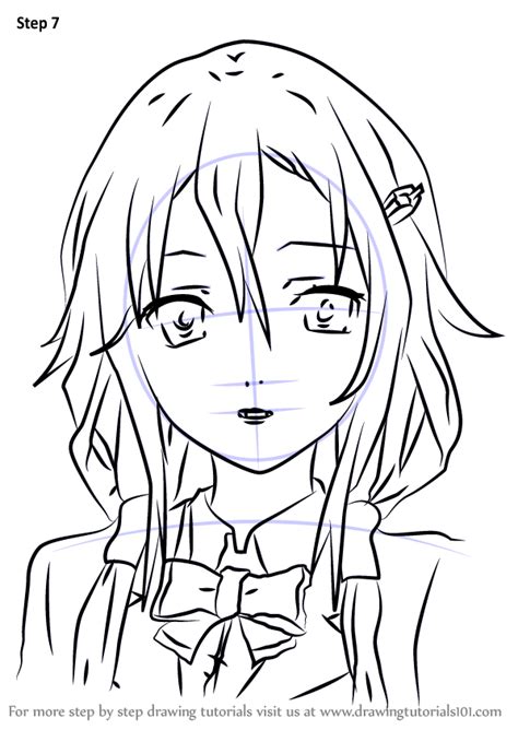 How To Draw Inori Yuzuriha From Guilty Crown Guilty Crown Step By