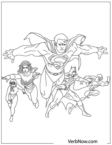 Free JUSTICE LEAGUE Coloring Page For Download (Printable PDF