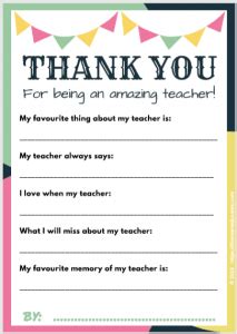 Free thank you letter for teacher. 10 Useful gifts for teachers that they will love + Free ...