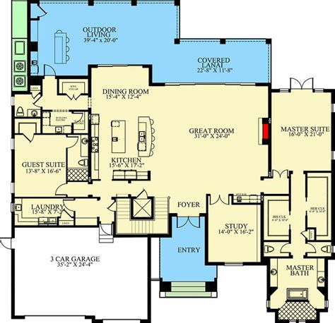 Plan 24120bg Two Story Contemporary Beach Home With First Floor Master