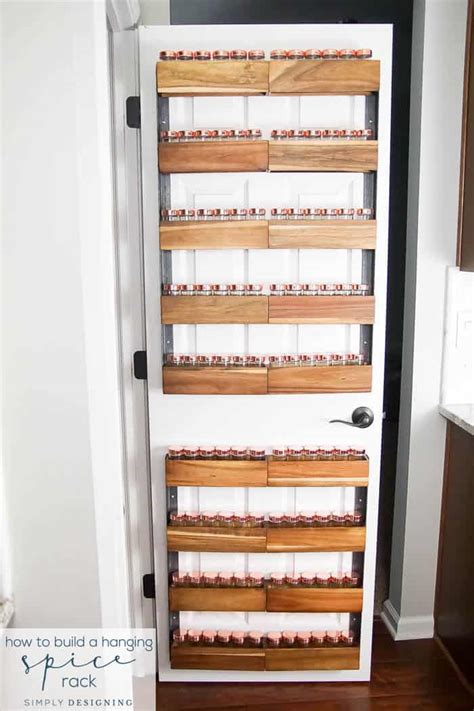 How to build a spice rack cabinet. How to Build a DIY Spice Rack that can Hang on your Pantry ...