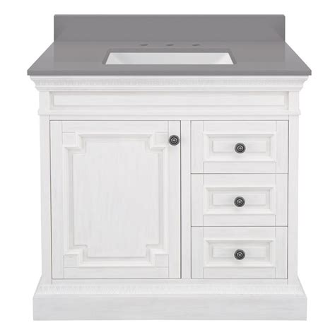 24 white bathroom vanity sink combo,white rectangle ceramic vessel sink & 1.5 gpm water save chrome bathroom solid brass faucet and pop up drain, w/mirror. Home Decorators Collection Cailla 37 in. W x 22 in. D Bath Vanity in White Wash with Engineered ...
