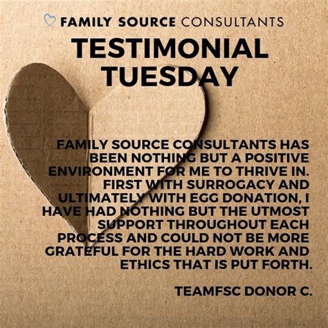Tuesdays Are For Testimonials Thank You To Our Amazing Egg Donors Surrogates And Intended