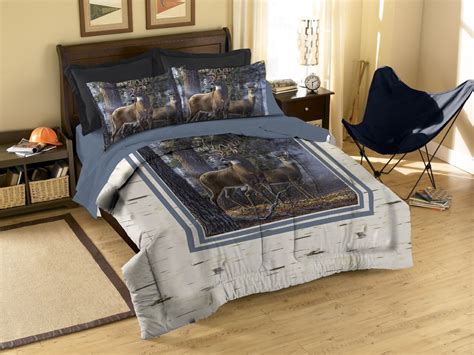 The deer buck pillows and bed skirt enhance. Rustic Whitetail Deer Bedding and Curtains