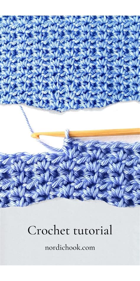 Half Double Crochet V Stitch Nordic Hook Free Crochet Stitch Tutorial