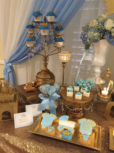 A little prince themed baby shower needs an elegant focal point for munching and mingling. Prince Baby Shower Party Ideas (With images) | Prince baby ...