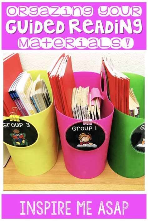 Organize Guided Reading Materials Inspire Me Asap Guided Reading