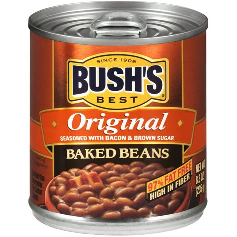 Bushs Original Baked Beans Seasoned With Bacon And Brown Sugar Canned