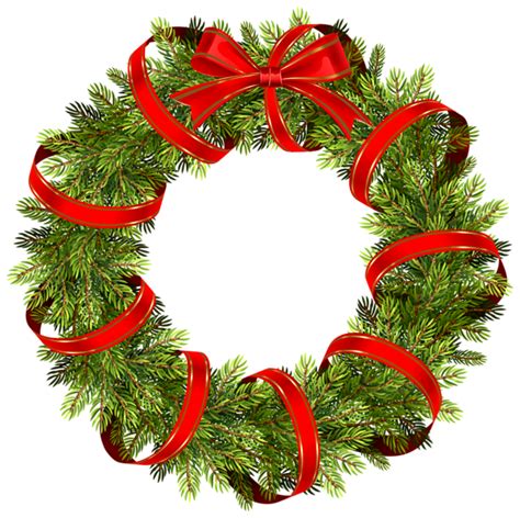 628 photos are tagged with border frame png. Green Christmas Pine Wreath with Red Ribbon PNG Clipart ...