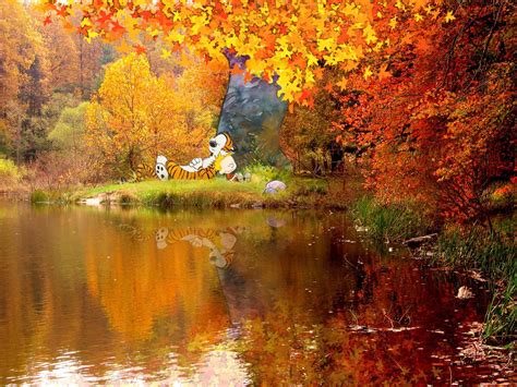 Photoshop Calvin And Hobbes Into Real Life Relax Fall Foliage