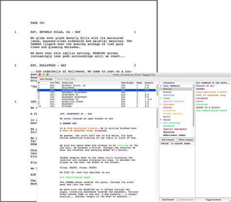 breakdown sheets   mark  script  final draft tagger