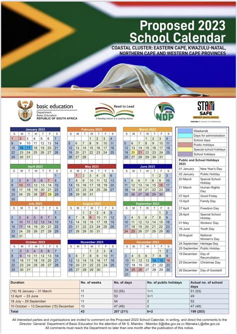 South Africa Holidays 2023 Printable Template Calendar