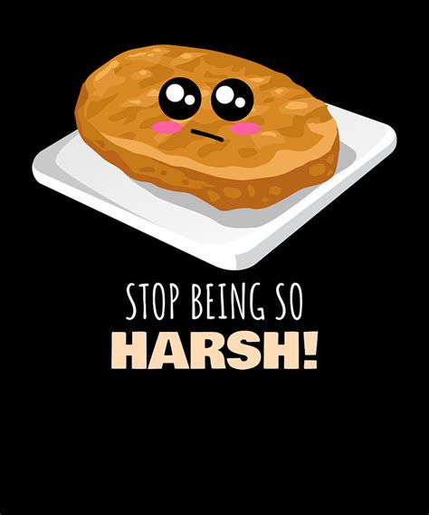 Stop Being So Harsh Cute Hash Brown Pun Digital Art By Dogboo Pixels
