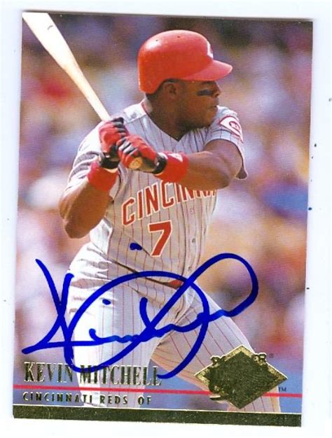 Maybe you would like to learn more about one of these? Kevin Mitchell autographed baseball card (Cincinnati Reds) 1993 Fleer Update baseball card #F-17