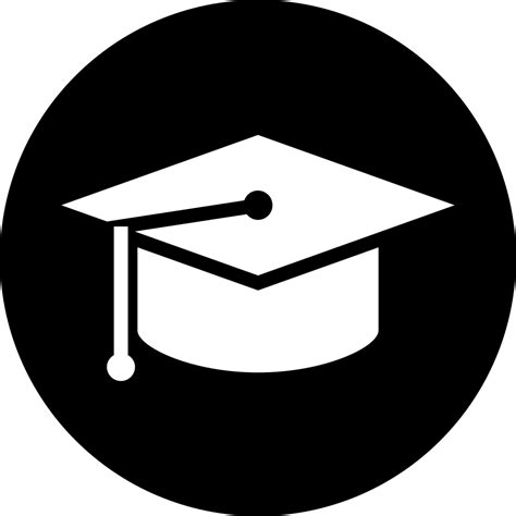 Graduation Cap Icon Graduation Cap In Circle Png Clipart Full Size