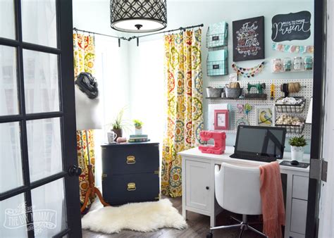 My Colourful Boho Craft Room Office Tour Video The Diy Mommy
