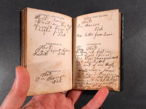 Union Soldier Journal Entry Civil War