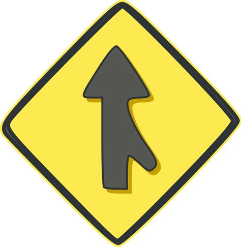 Squiggly Arrow Winding Road Ahead Sign Png Download Original Size