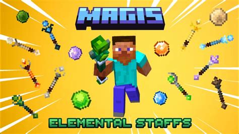 Magis Elemental Staffs Addon Mcpe Youtube