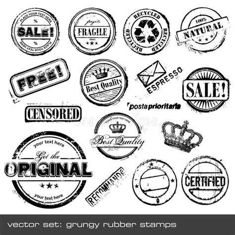 Rubber Stamps Stock Vector Illustration Of Collection 9964026