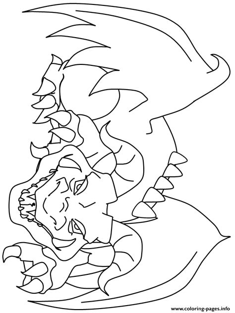 Mean Dragon Coloring Pages Printable