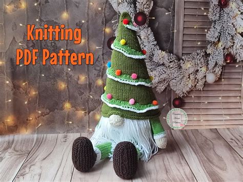 Christmas Gnome Knitting Pattern Instant Pdf Easy Knitted Etsy