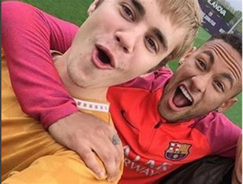 welcome to kenenna blog justin bieber practices football with barcelona trio messi neymar and