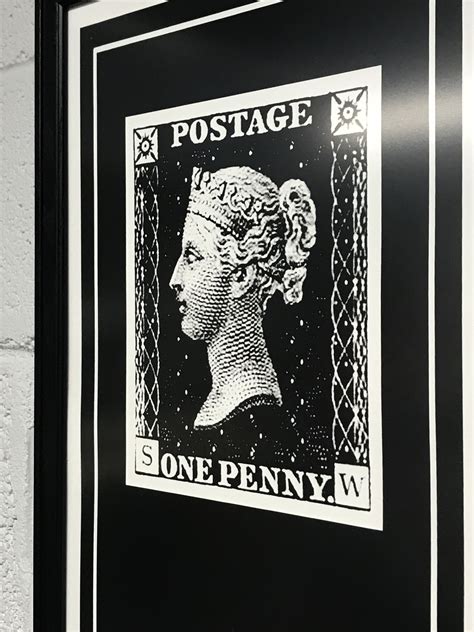 Penny Black Postage Stamp Art Poster 13x19 Postage Stamp Art