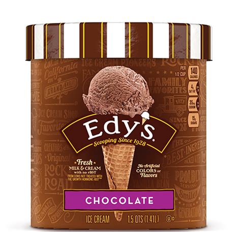 Ice cream can be a delectable treat, as it's creamy, cold, and sweet. EDY'S® Classic Chocolate ice cream is rich and creamy made ...